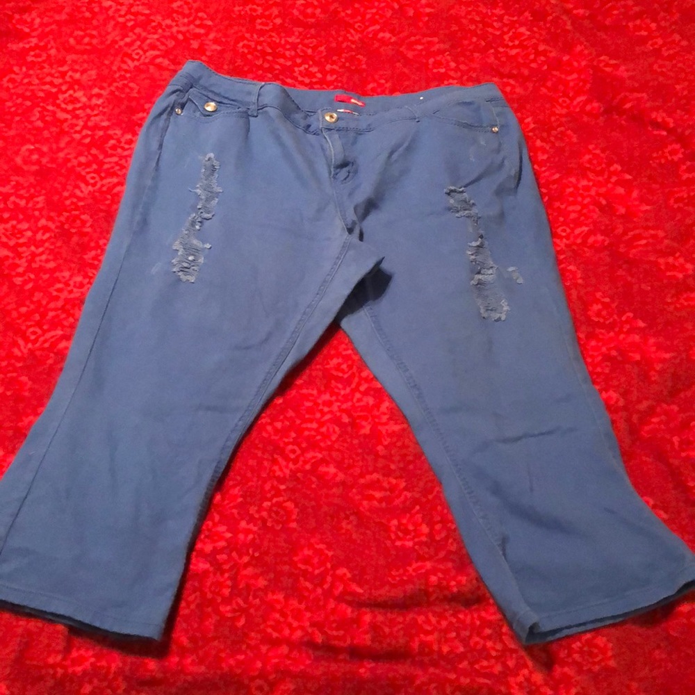 Blue capris
